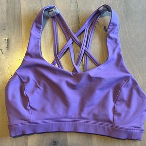 Purple lululemon Free to Be Serene sports bra